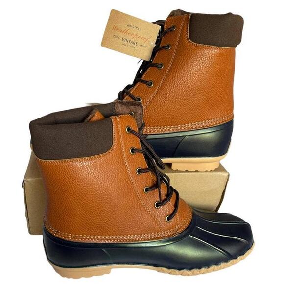 💎✨new in box✨💎Weatherproof ADAM2 Tan/Navy Men's boots size 8 - Picture 3 of 8